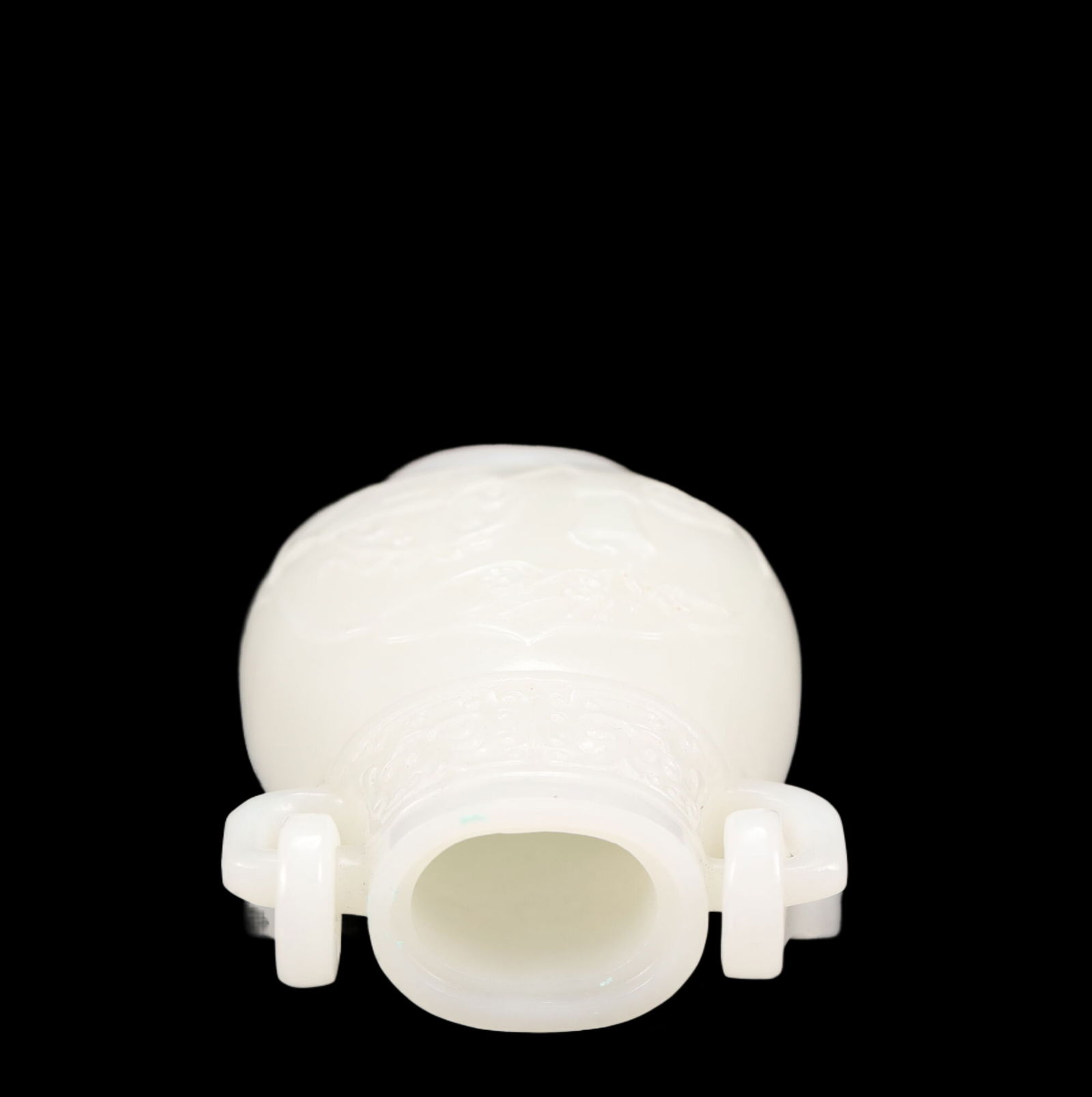 An Exquisite White Jade Rabbit Pattern Double-Ears Ewer - 7