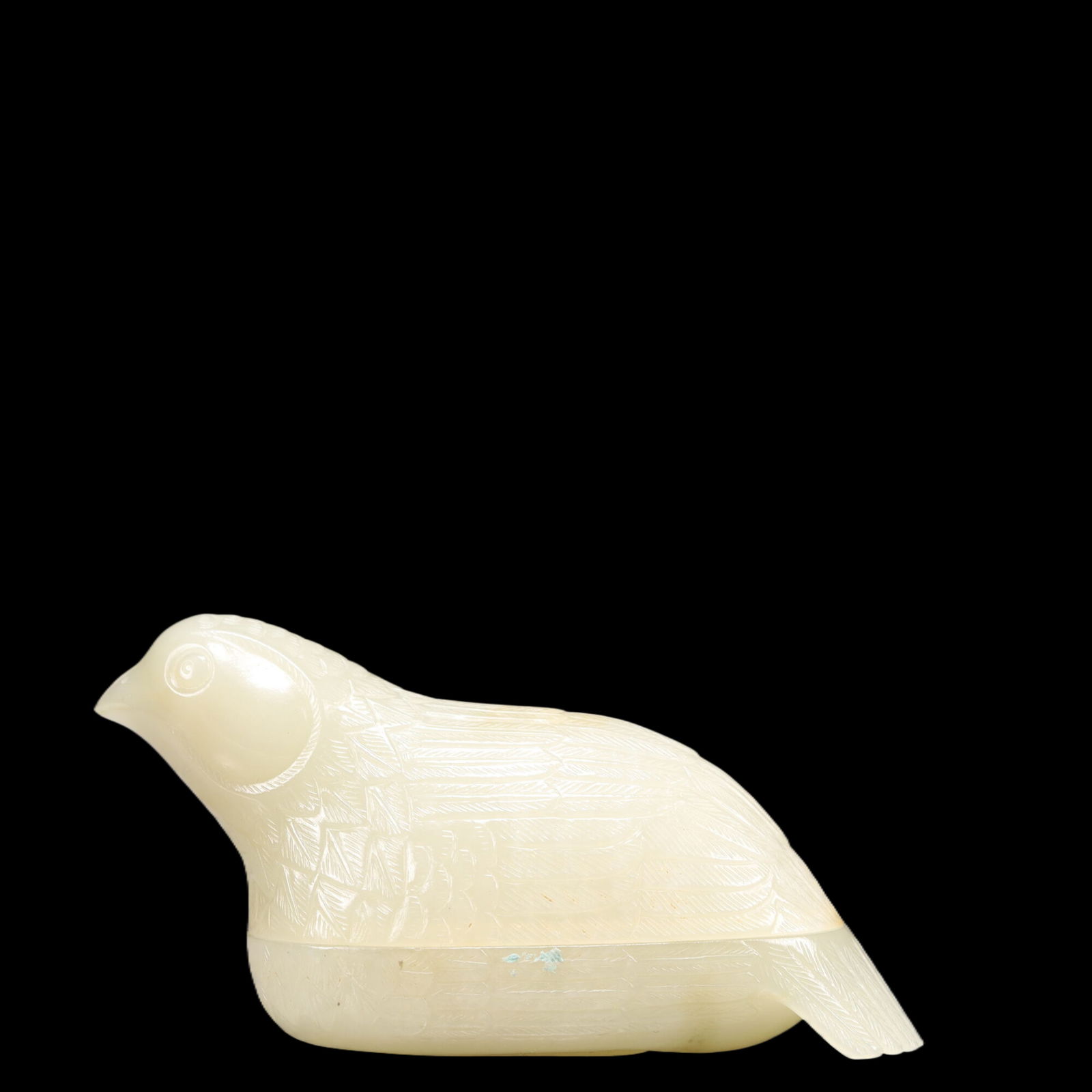 An Exquisite White Jade Bird Ornament: An Exquisite White Jade Bird Ornament, Qing Dynasty, China, Size:3.9inx1.6inx2in, Weight:96g 