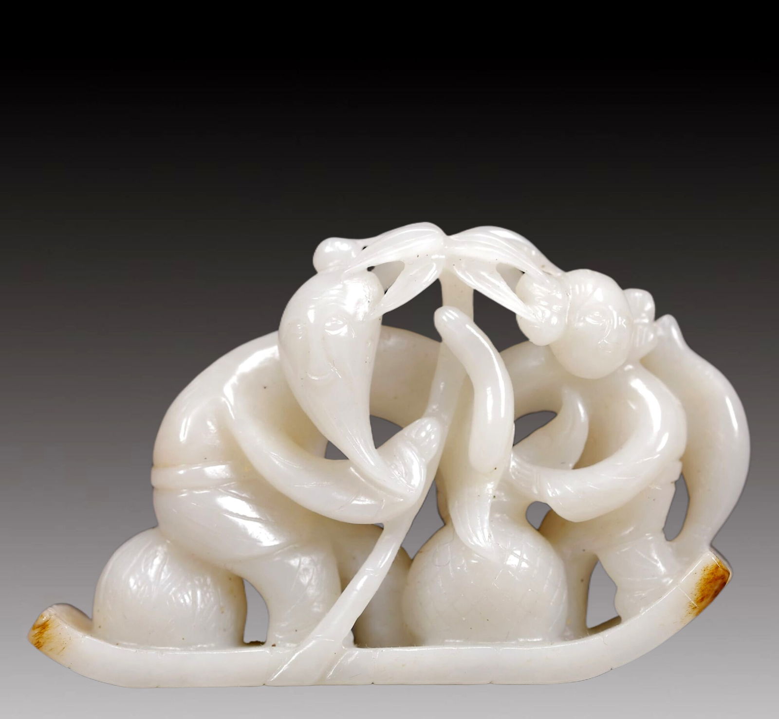 An Exquisite White Jade Figure Ornament (1 of 4)