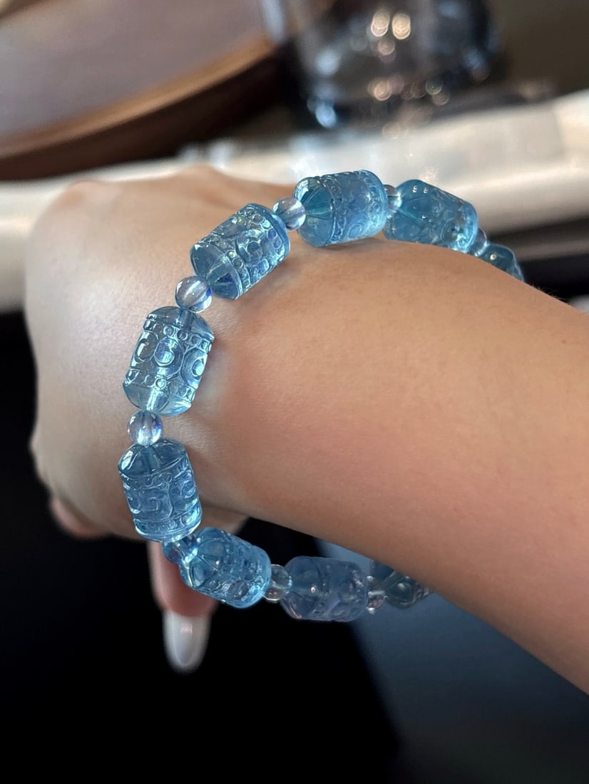 An Exquisite Aquamarine Bracelets - 6