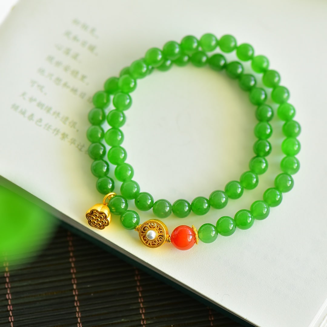 An Exquisite Jasper Bracelets: An Exquisite Jasper Bracelets,Size:6mm 碧玉手串