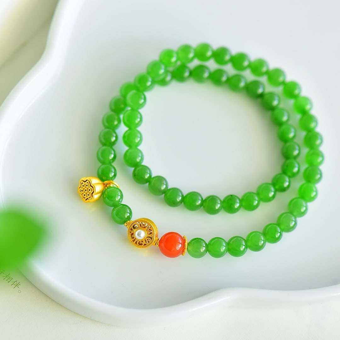 An Exquisite Jasper Bracelets - 5