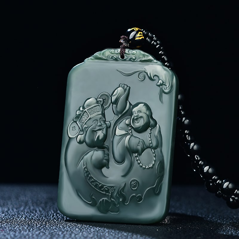 An Exquisite Sapphire Buddha Pattern Pendant - 4
