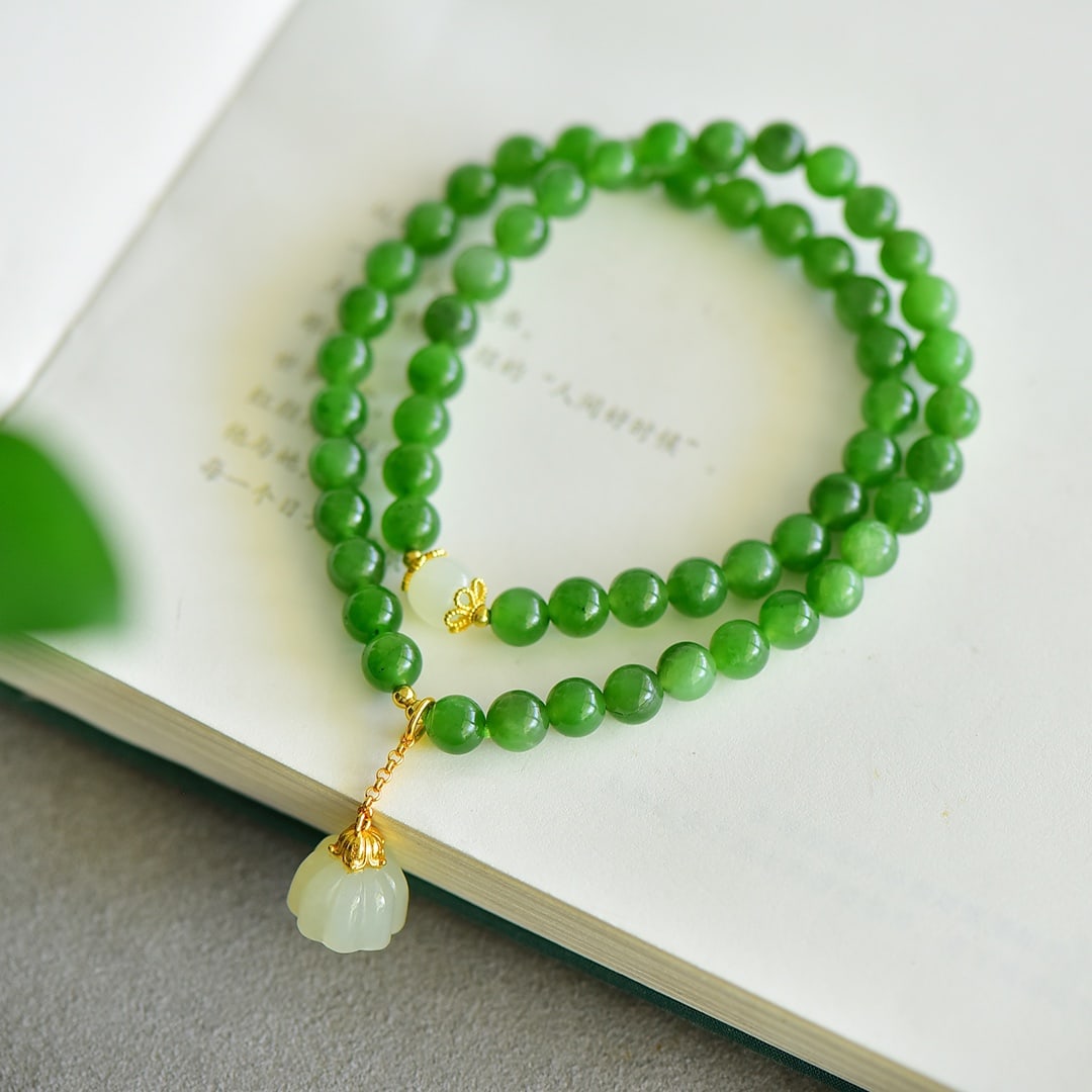 An Exquisite Jasper White Jade Bracelets - 5
