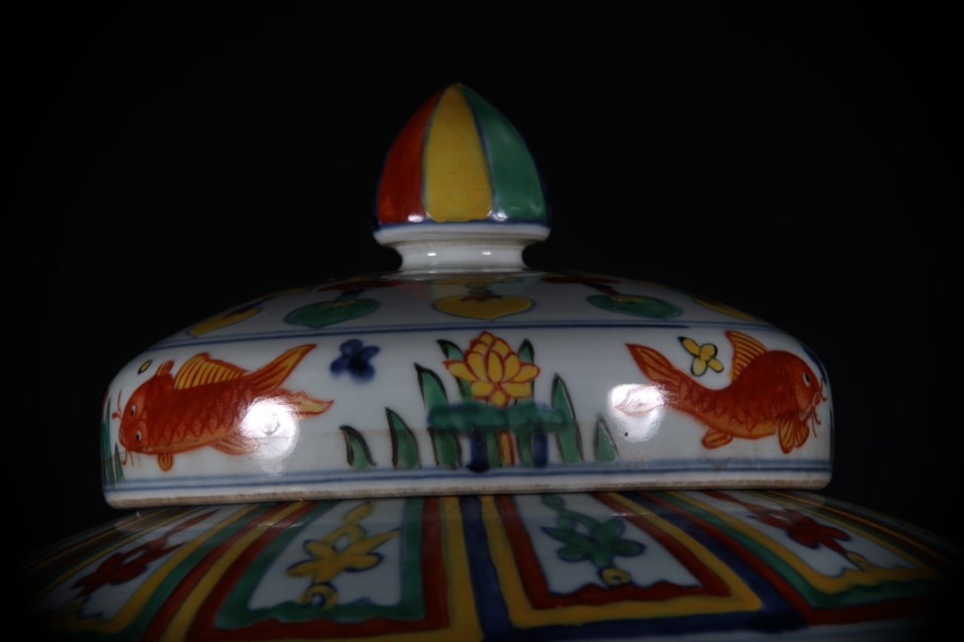 Doucai Fish and Lotus Pattern Jar - 2