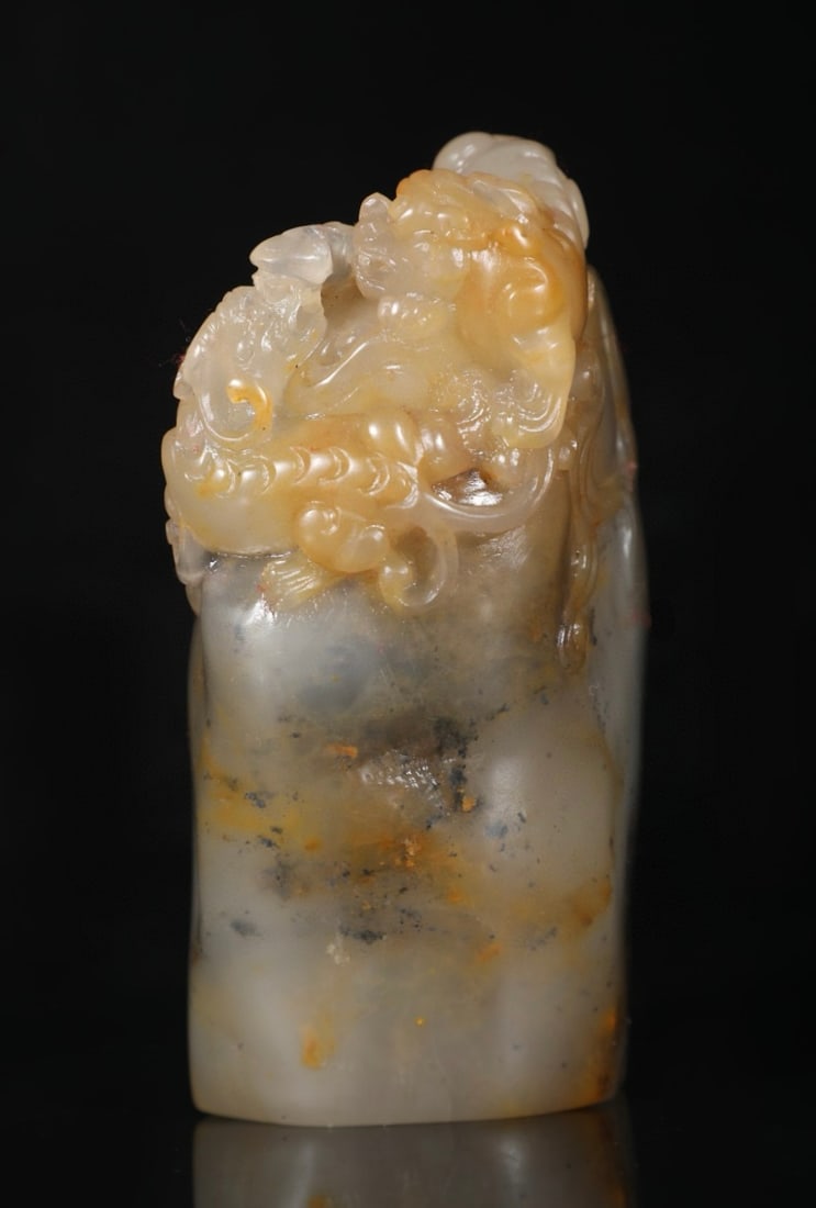 A Exquisite Shoushan Stone Dragon Pattern Ornament - 3