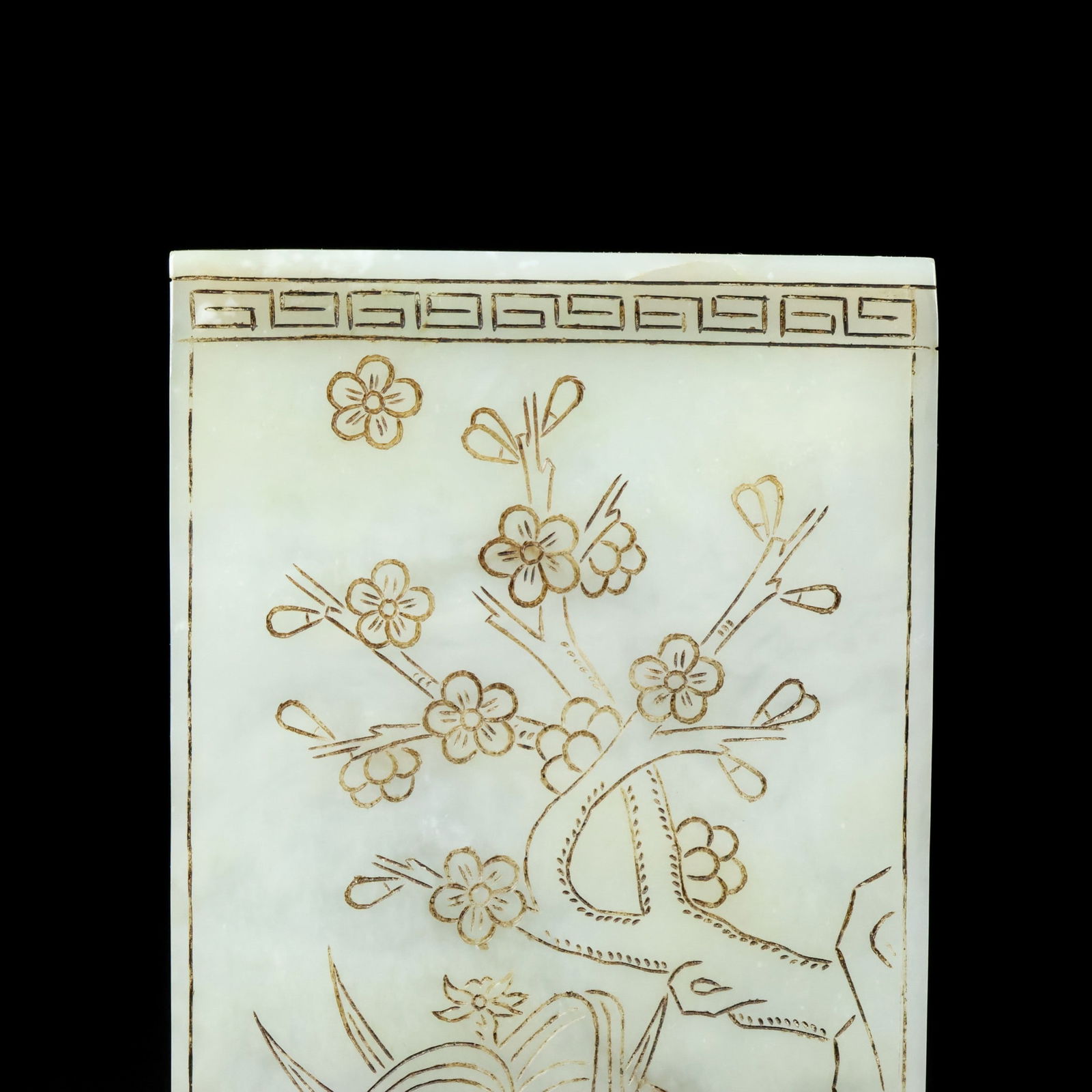 A Exquisite Hotan Jade Flower Pattern Brush Pot - 6