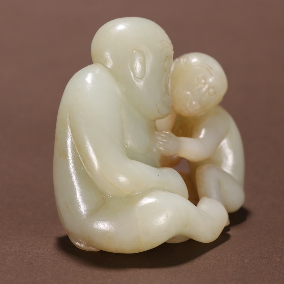 A Exquisite Hotan Jade Monkey Ornament - 3