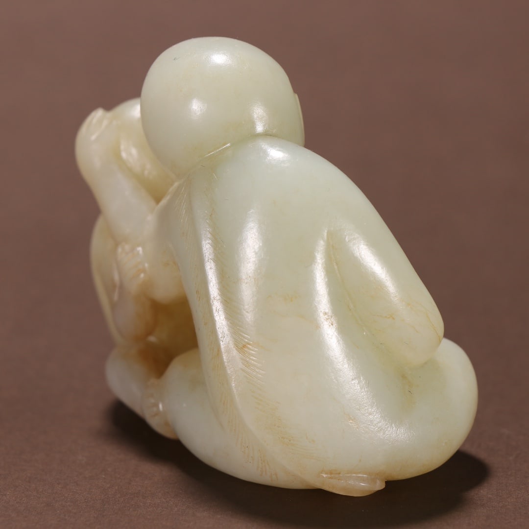 A Exquisite Hotan Jade Monkey Ornament - 4