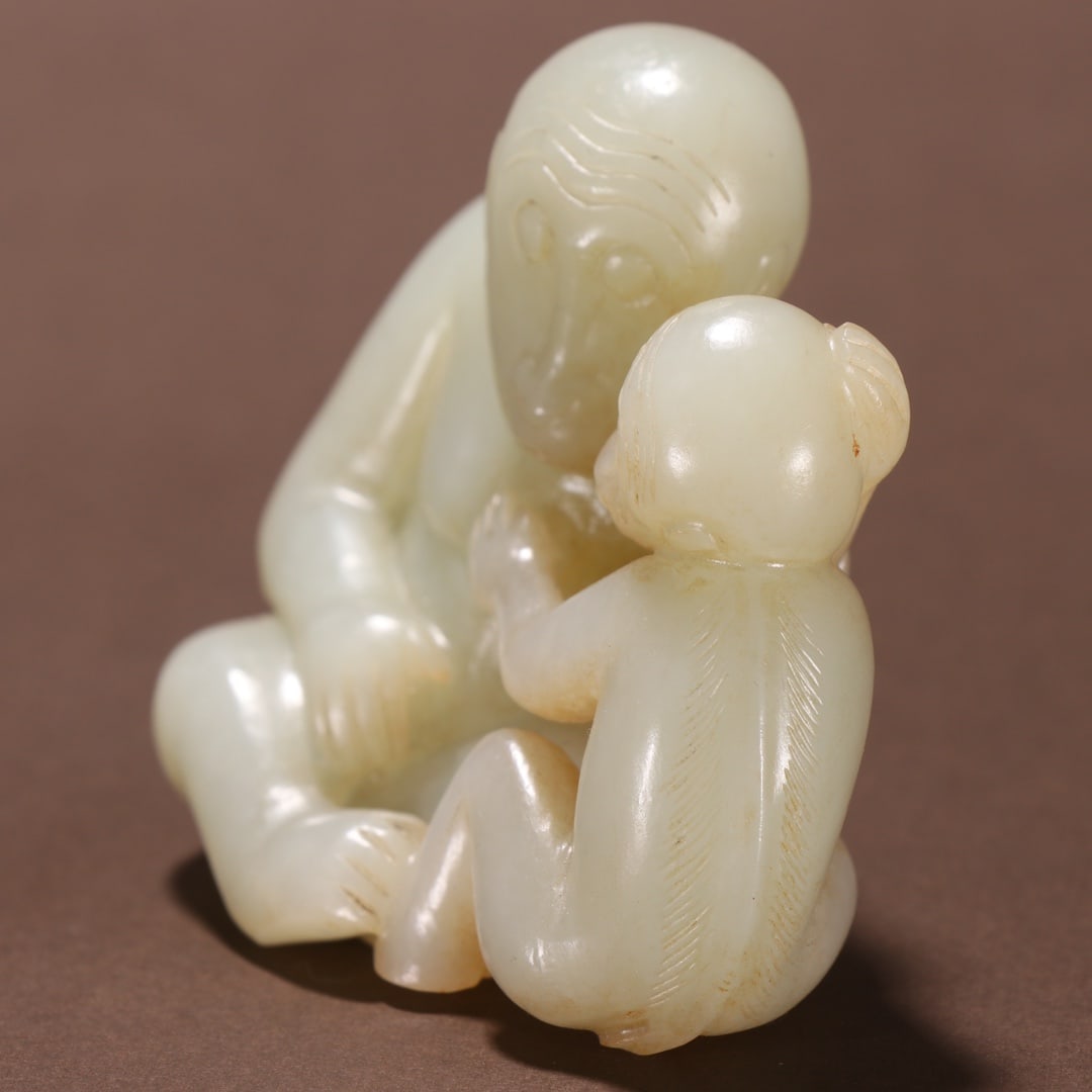 A Exquisite Hotan Jade Monkey Ornament - 7