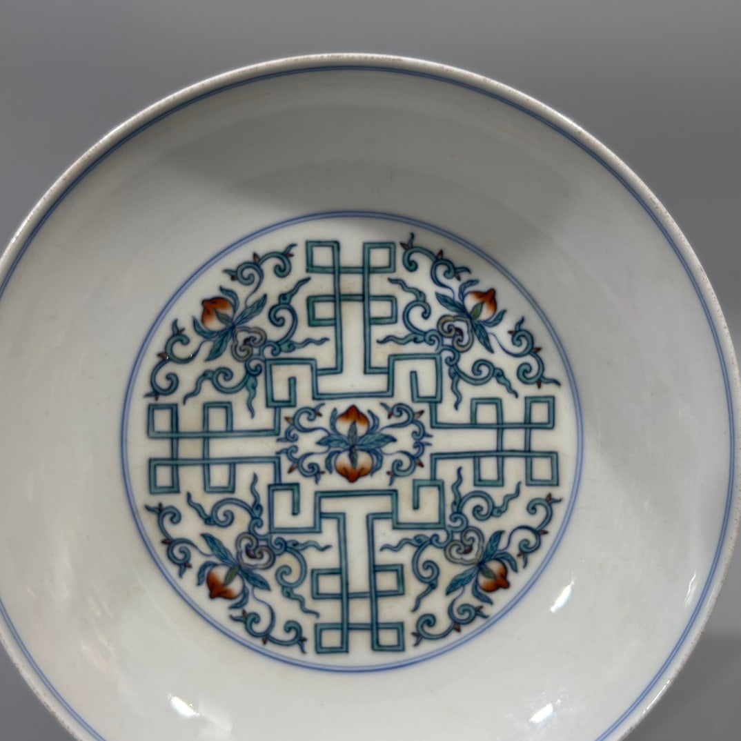 A Exquisite Doucai Peach Pattern Plate - 3