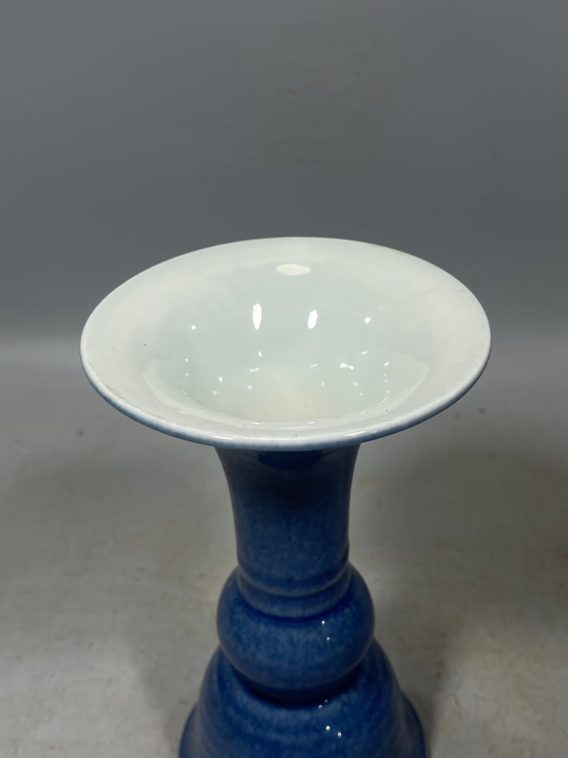Ji Blue Glazed Vase - 4