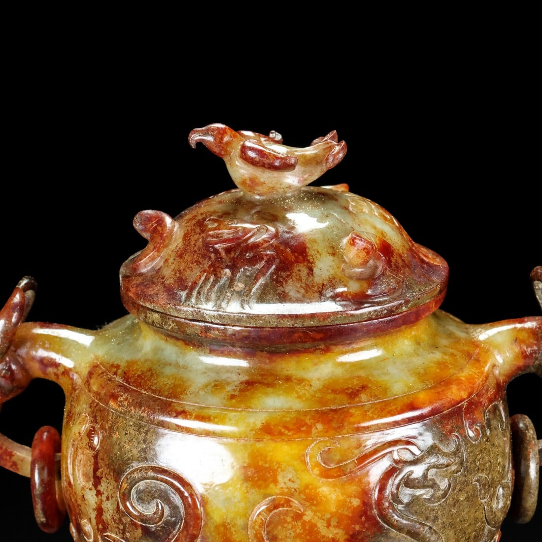A Exquisite Hotan Jade Dragon Pattern Vase - 3