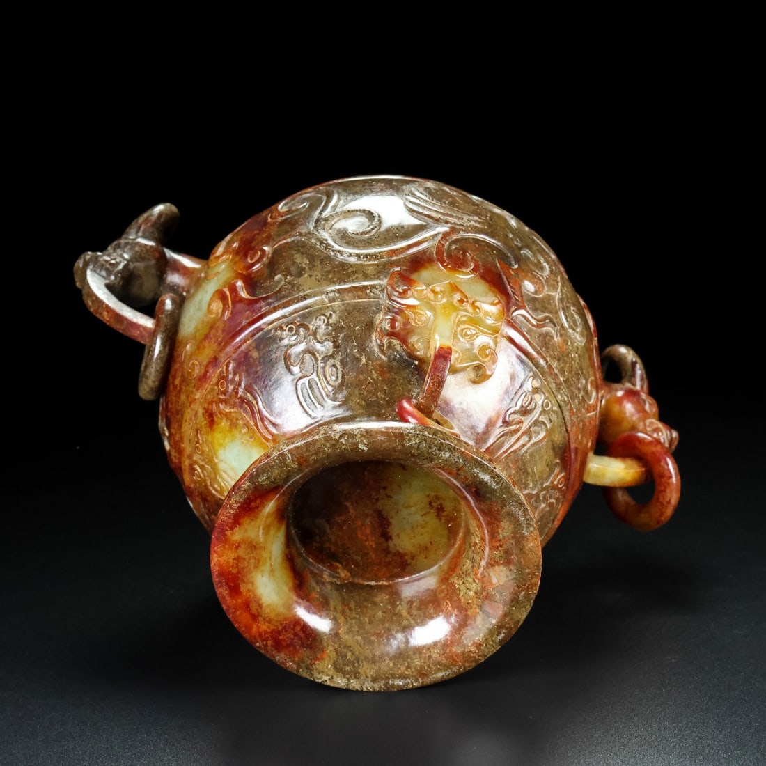 A Exquisite Hotan Jade Dragon Pattern Vase - 9