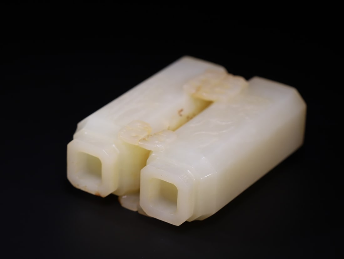 A Exquisite Hotan Jade Lotus Pattern Vase - 9