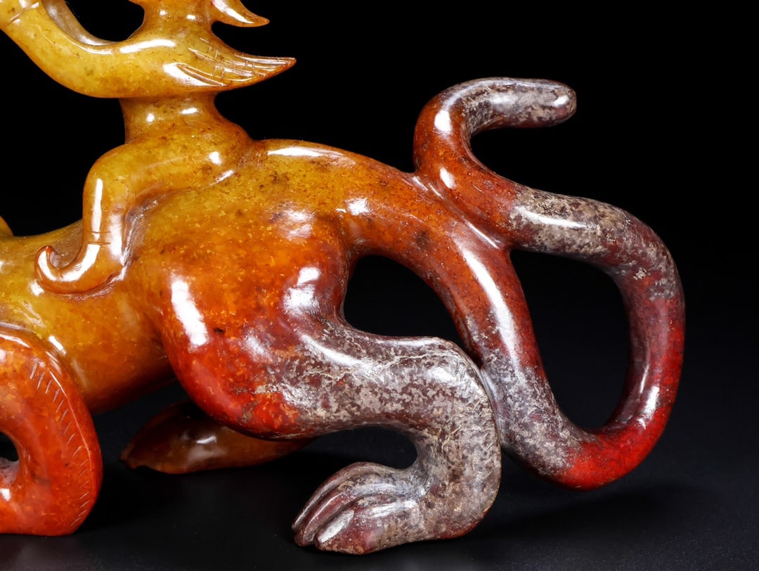 A Rare Hetian Jade Beast - 8