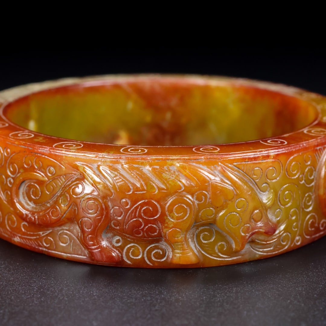 A Rare Hetian Jade Bracelets - 8