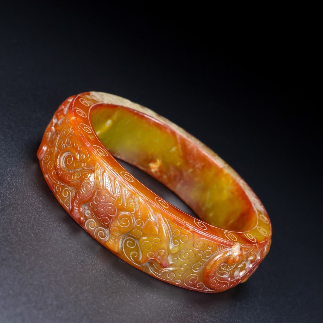A Rare Hetian Jade Bracelets - 9