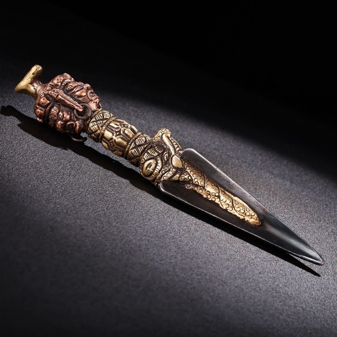 A Exquisite Coppery Town House Evil Spirits Vajra: A Exquisite Coppery Town House Evil Spirits Vajra,Qing Dynasty, China,Size:7.9in,Weight:320g 