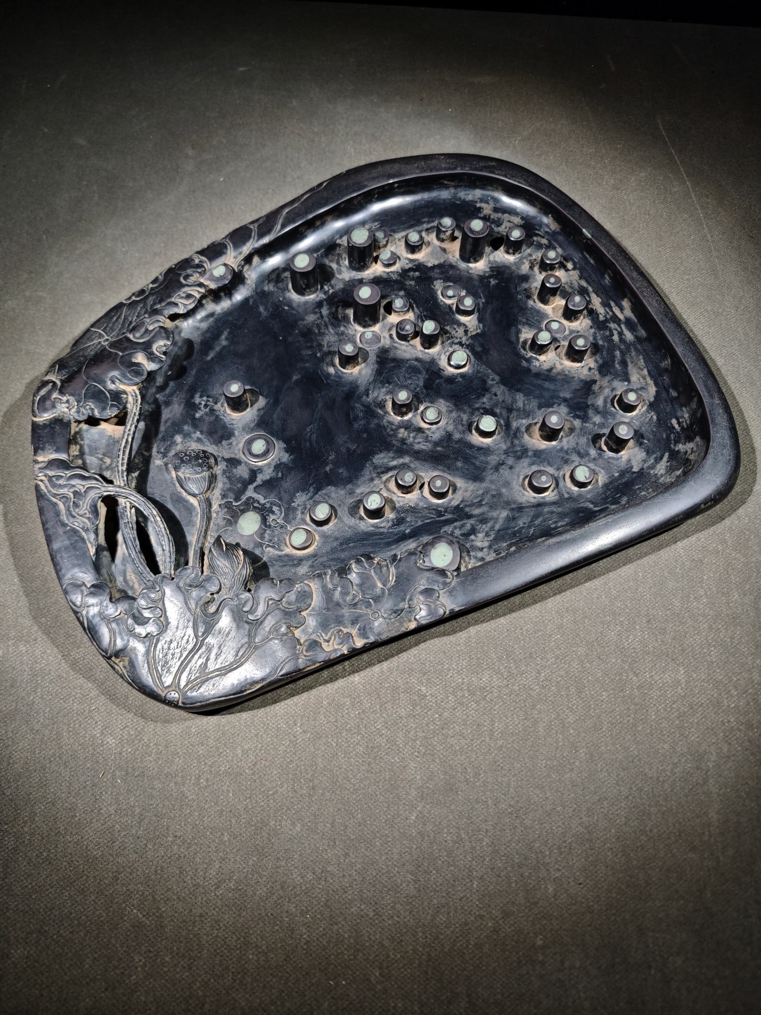 A Exquisite Lotus Leaf Pattern Brush Washer - 5