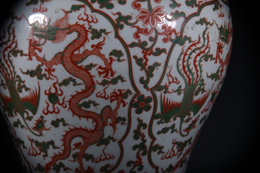 Doucai Dragon Phoenix Pattern Jar - 7