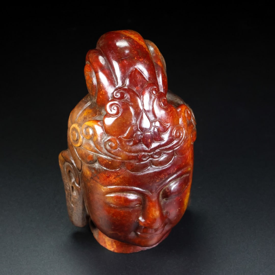A Exquisite Hetian Jade Buddha Head - 2