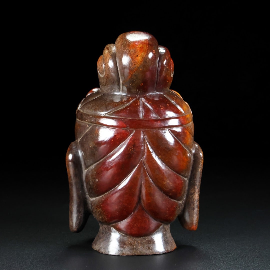 A Exquisite Hetian Jade Buddha Head - 8