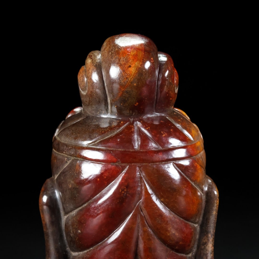 A Exquisite Hetian Jade Buddha Head - 9
