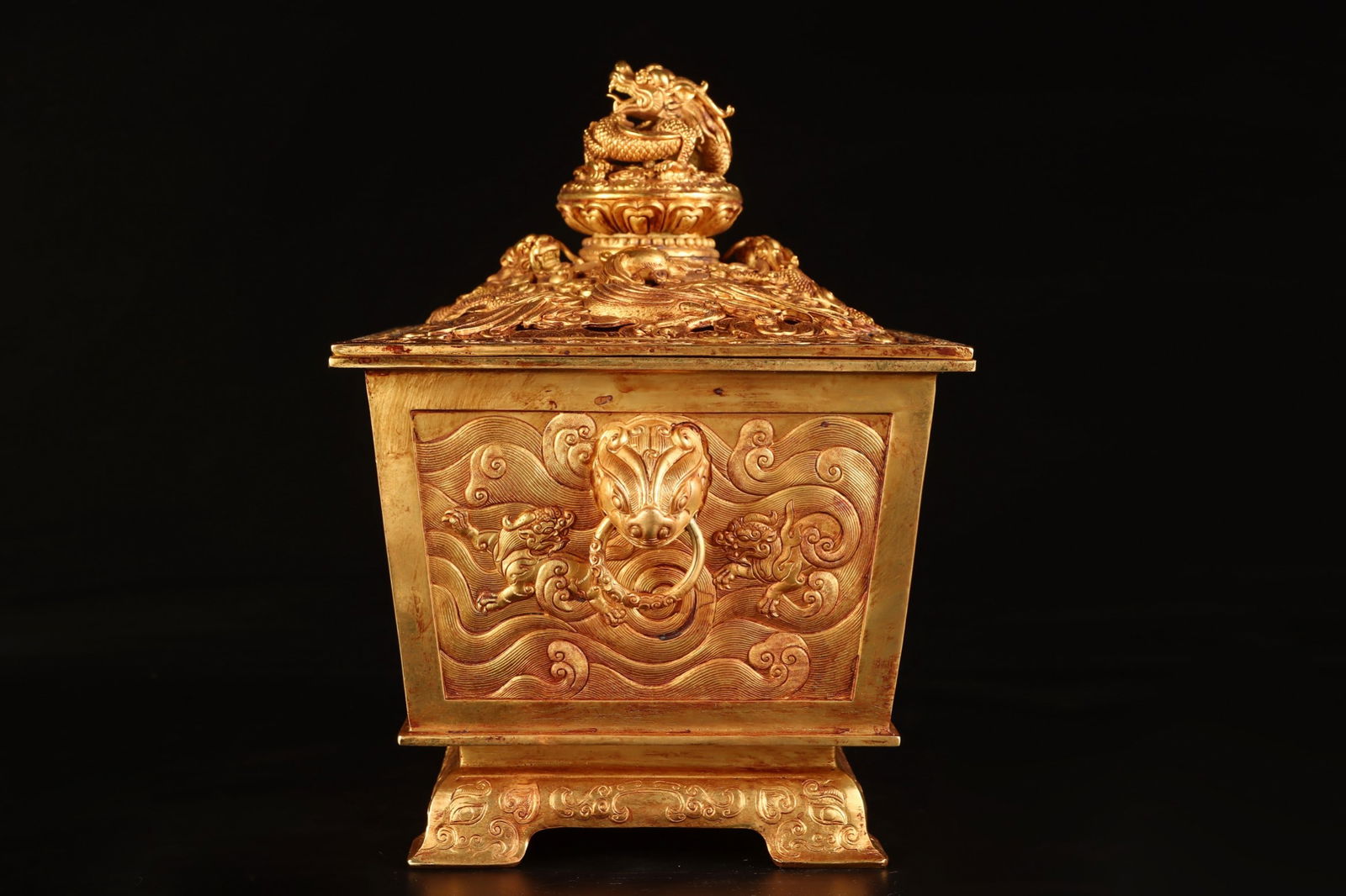 Bronze Gilt Dragon Pattern Censer - 2