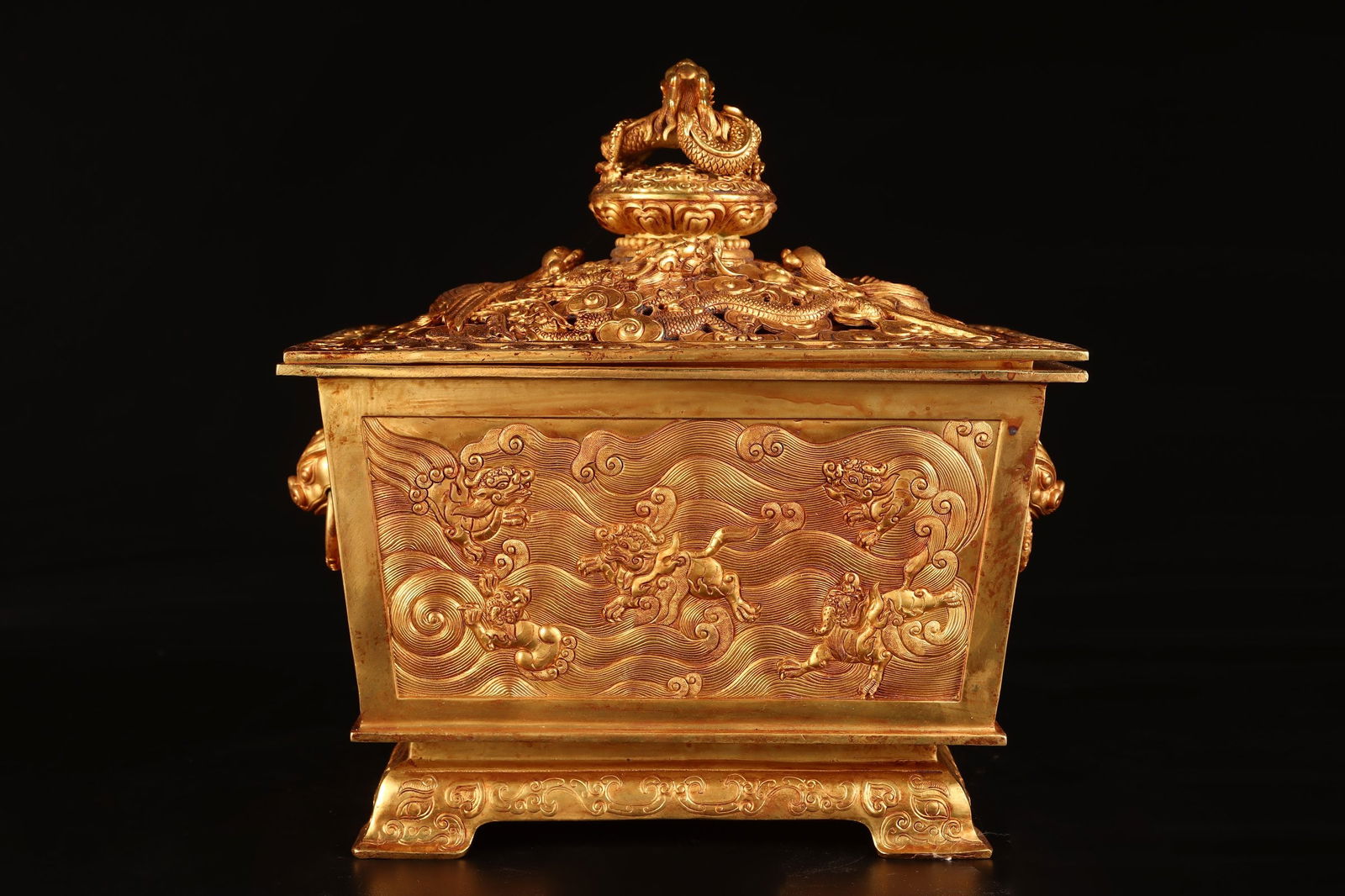 Bronze Gilt Dragon Pattern Censer - 3