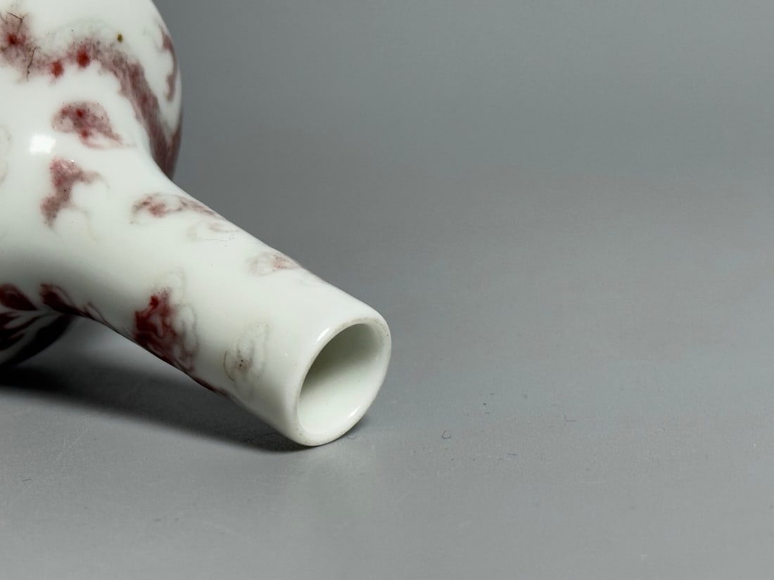 A Exquisite Underglaze-Red Dragon Pattern Vase - 5