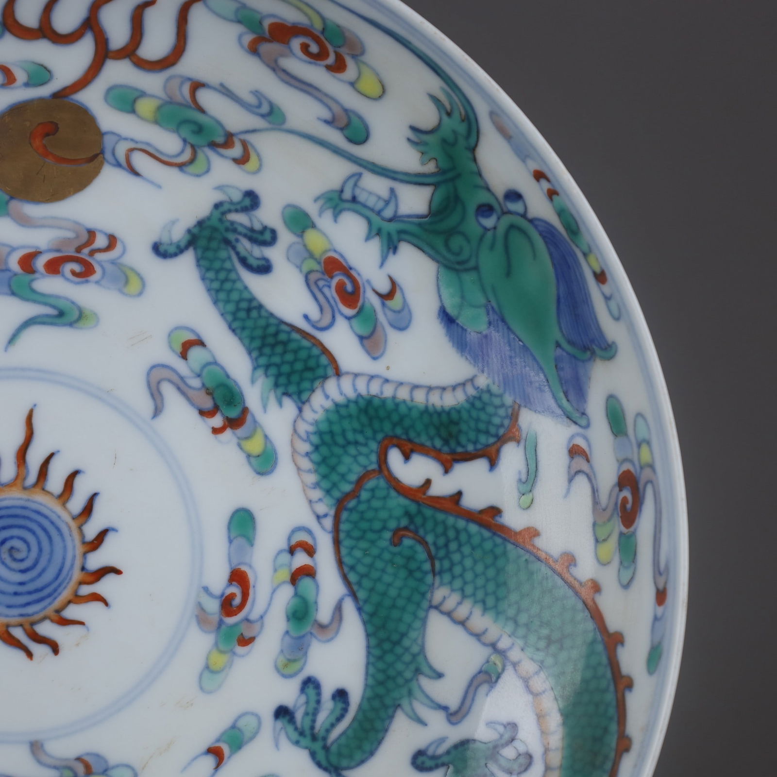 A Exquisite Doucai Dragon and Phoenix Pattern Plate - 5