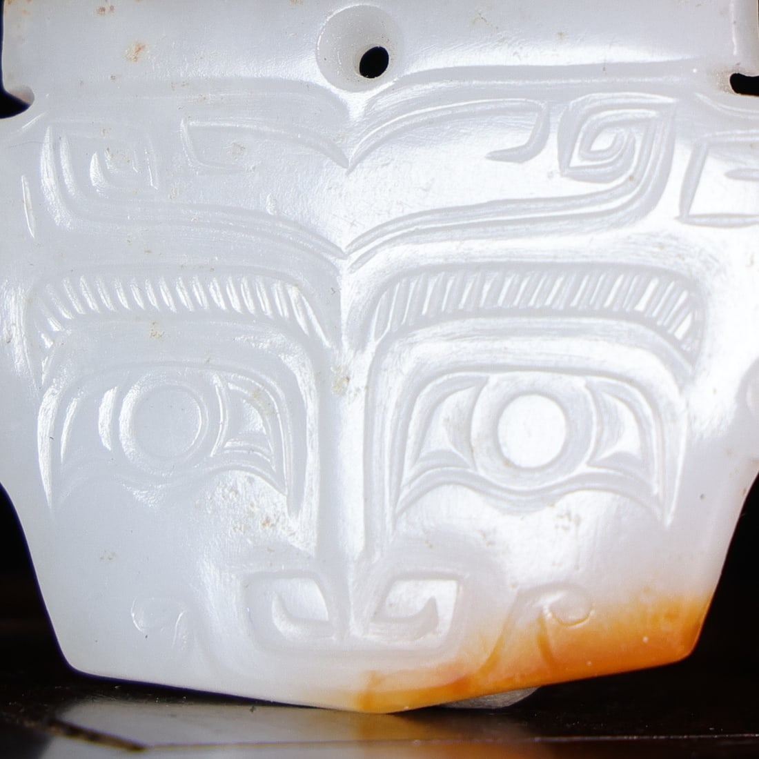A Exquisite Hetian White Jade Human-Face Pattern Pendant - 5