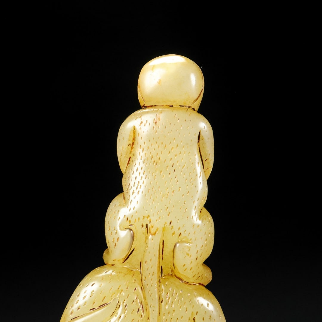 A Exquisite Hetian Jade Monkey Ornament - 7