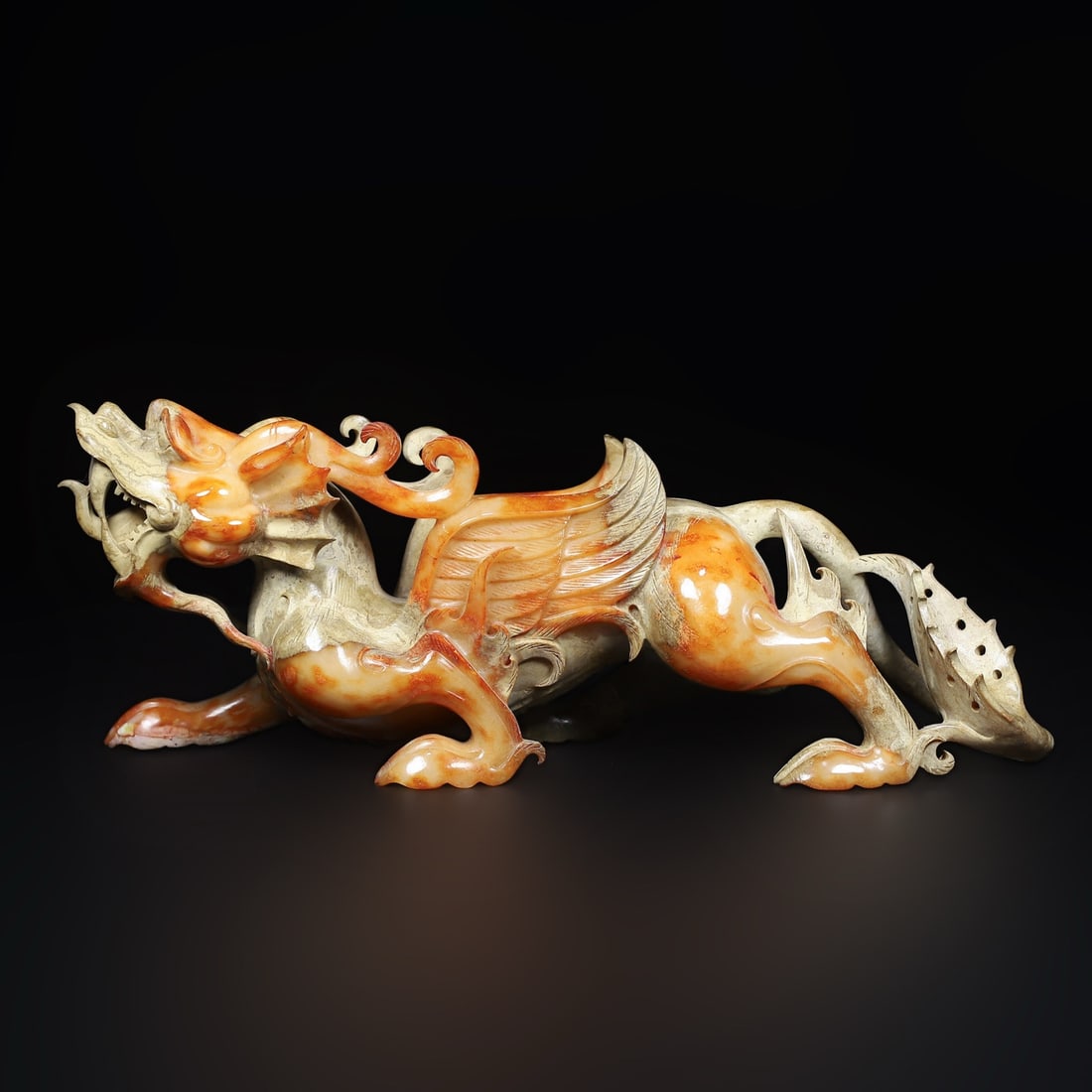 A Exquisite Hotan Jade Auspicious Beast Ornament (1 of 9)
