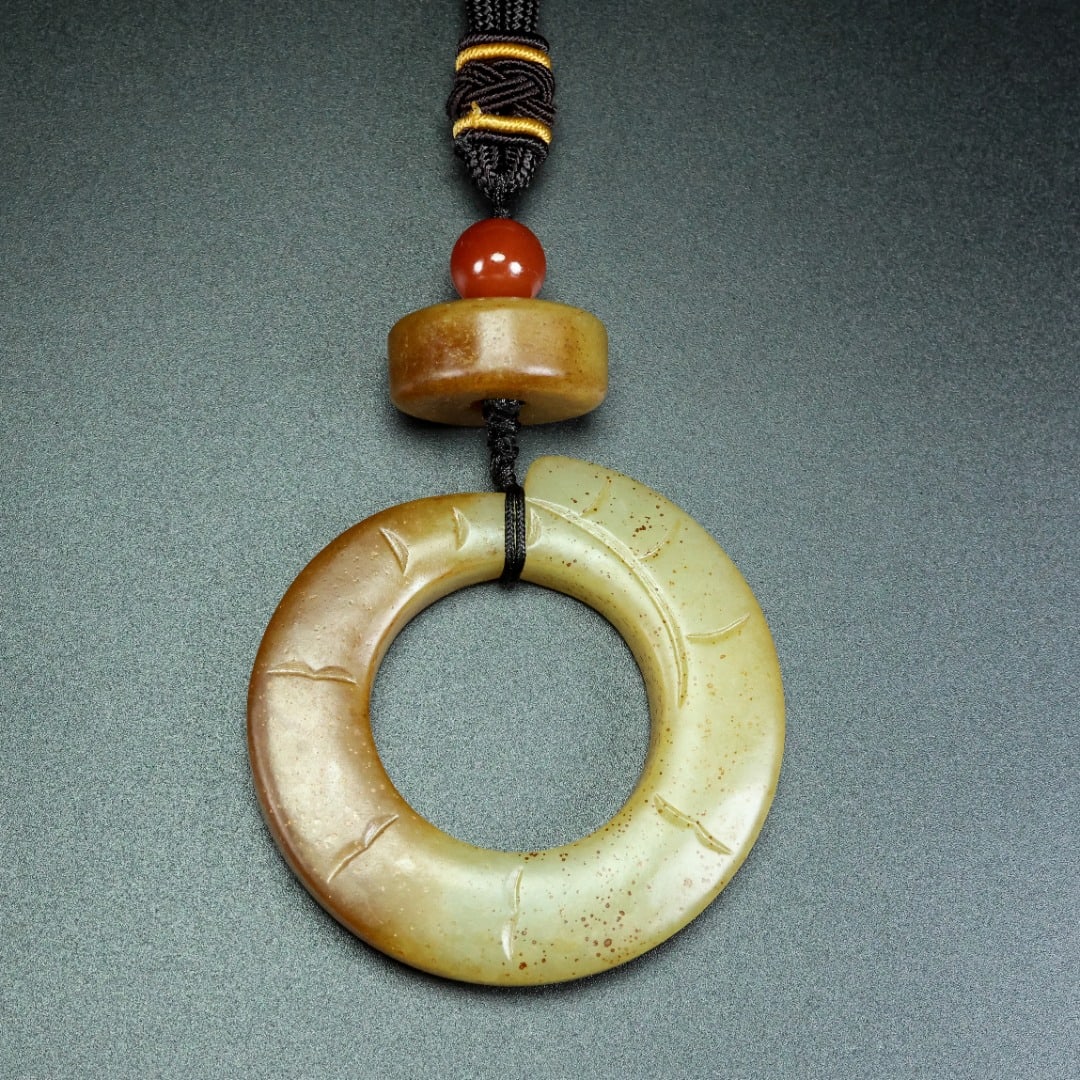 A Exquisite Hetian Jade Dragon Pattern Accessory - 5