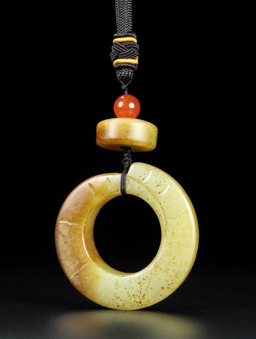 A Exquisite Hetian Jade Dragon Pattern Accessory - 7