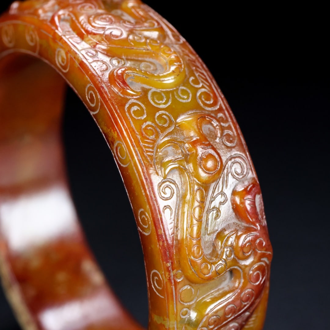 A Rare Hetian Jade Bracelets - 9
