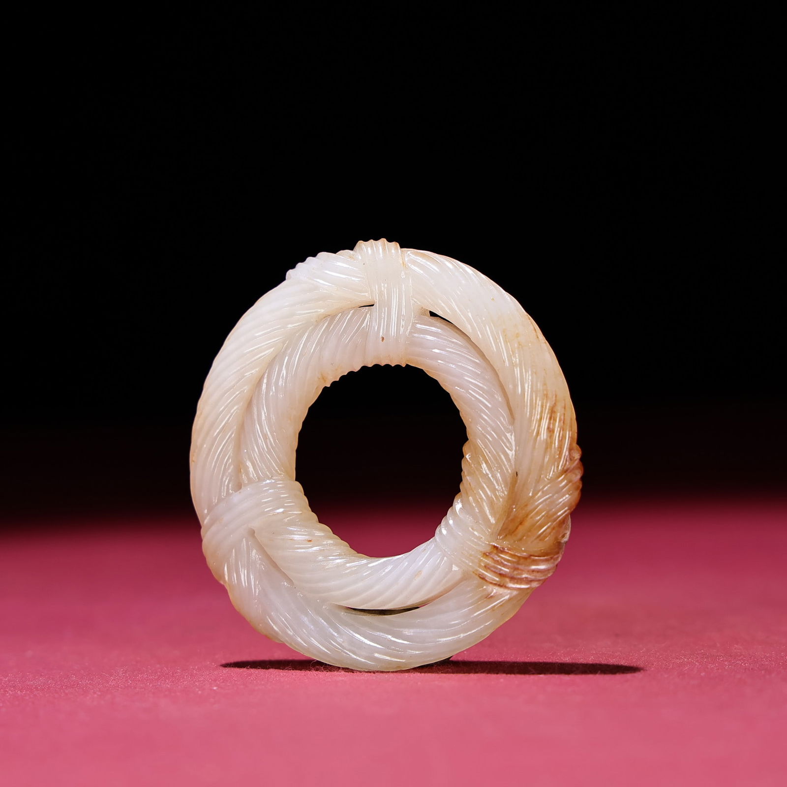 A Exquisite Hetian White Jade Handheld Ornament: A Exquisite Hetian White Jade Handheld Ornament,Han Dynasty, China,Size:2inx0.3in,Weight:28g 和田白玉手把件,中国汉代