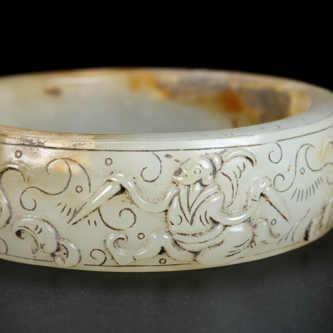 A Rare Hetian Jade Bracelets - 8