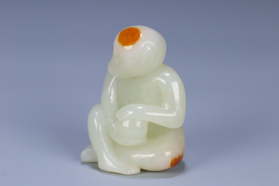 A Exquisite Hotan Jade Monkey Ornament - 2