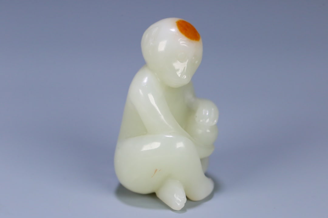A Exquisite Hotan Jade Monkey Ornament - 4