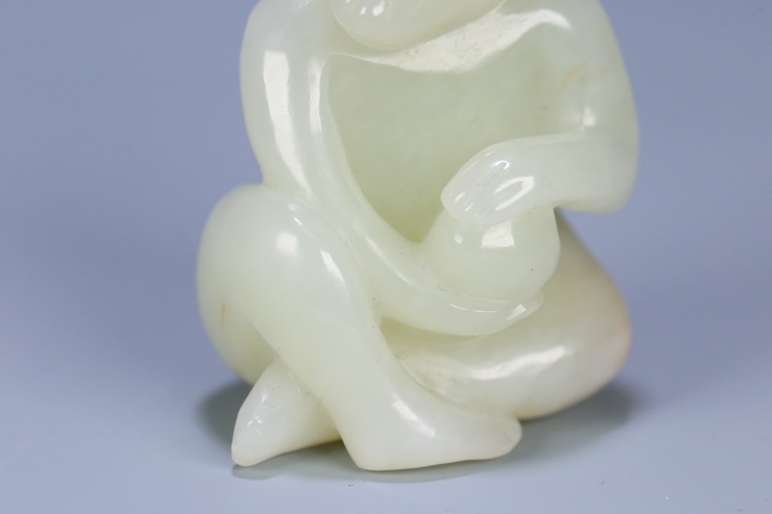 A Exquisite Hotan Jade Monkey Ornament - 8