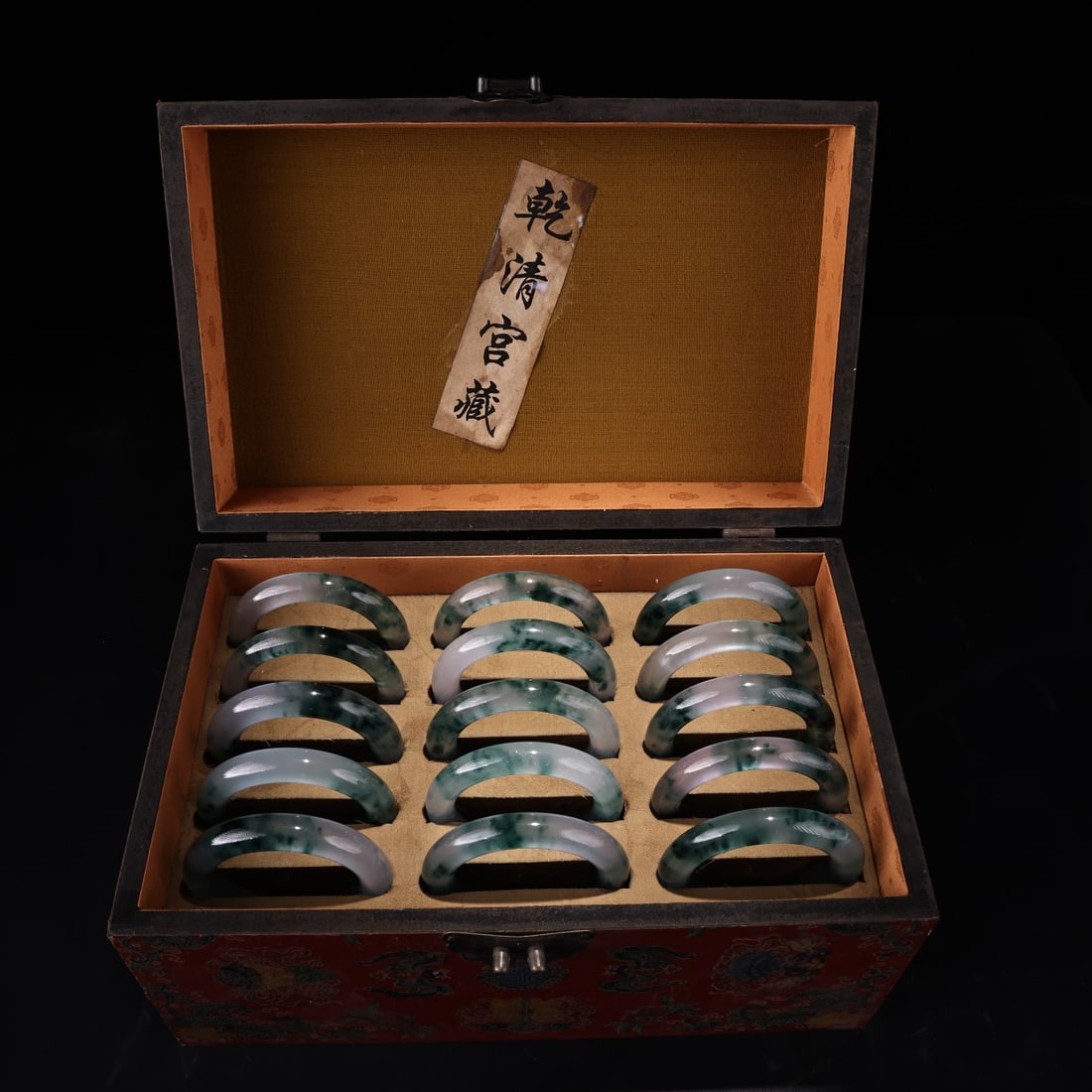 A Set of Exquisite Top-grade High Ice Jadeite Bracelets (1 of 6)