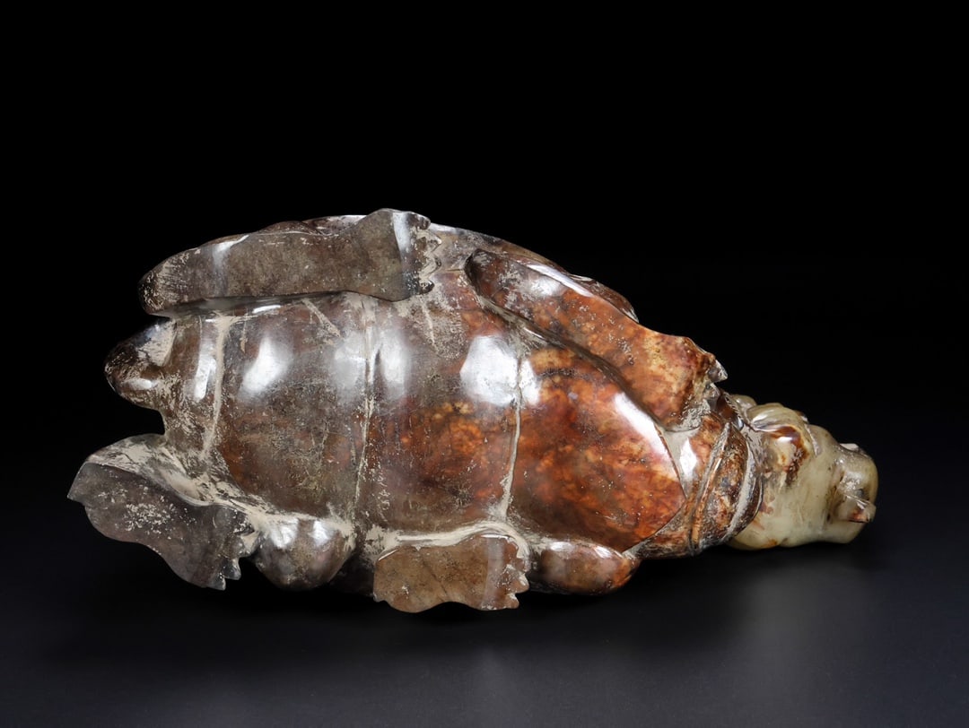 A Rare Hetian Jade Dragon Turtle - 9