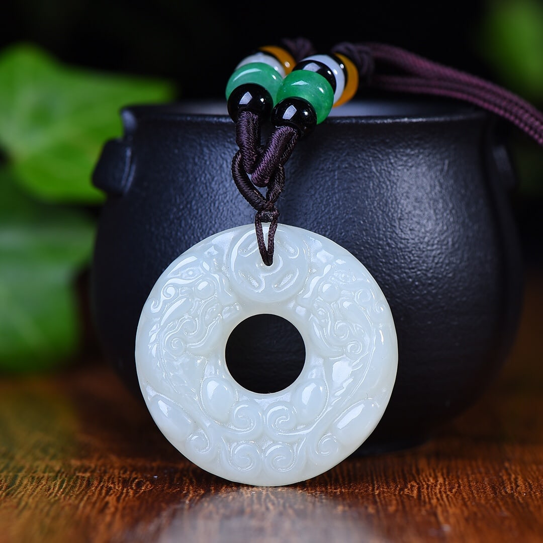 A Exquisite Hotan Jade Auspicious Beast Pattern Pendant (1 of 5)