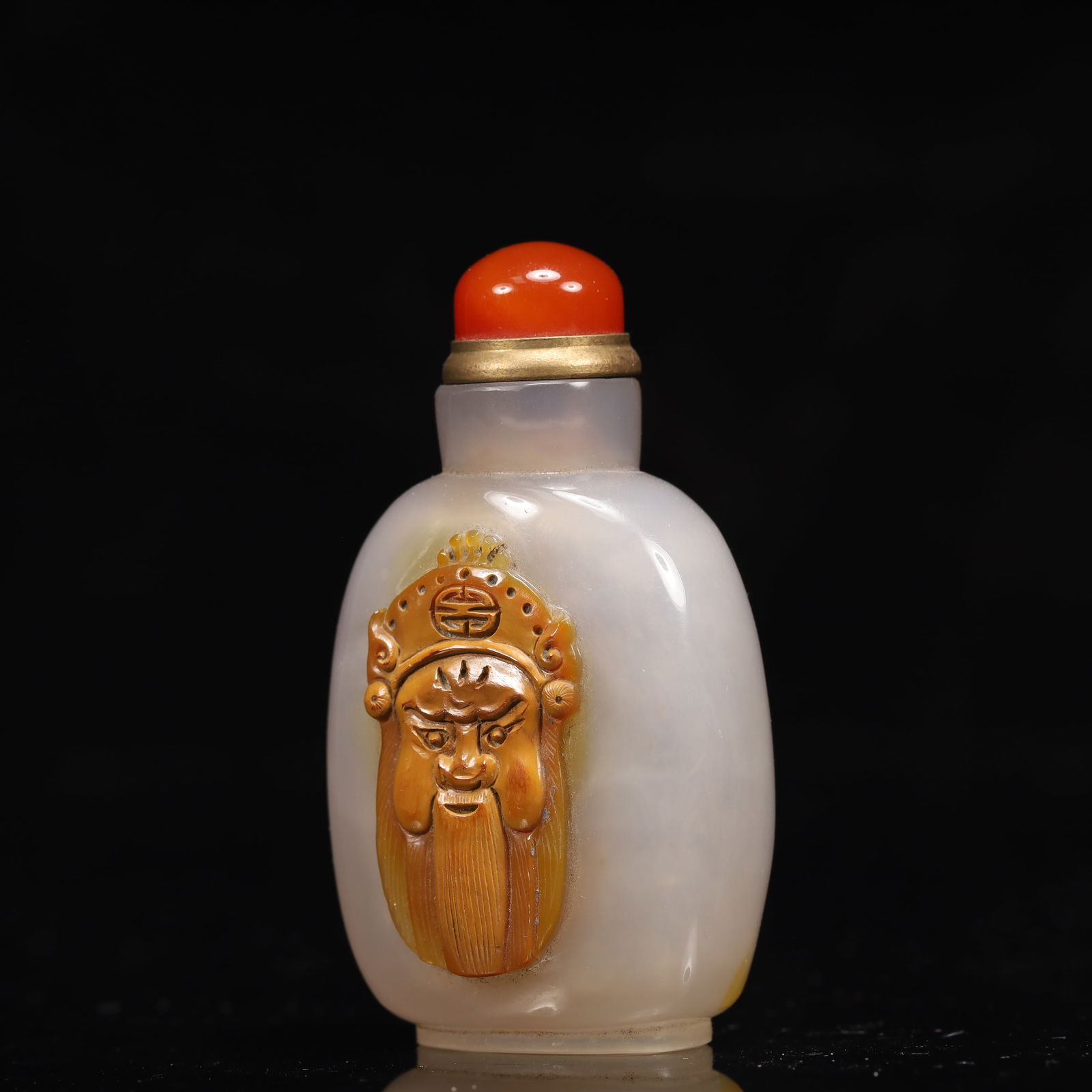An Exquisite Agate Human-Face Pattern Snuff Bottle - 2