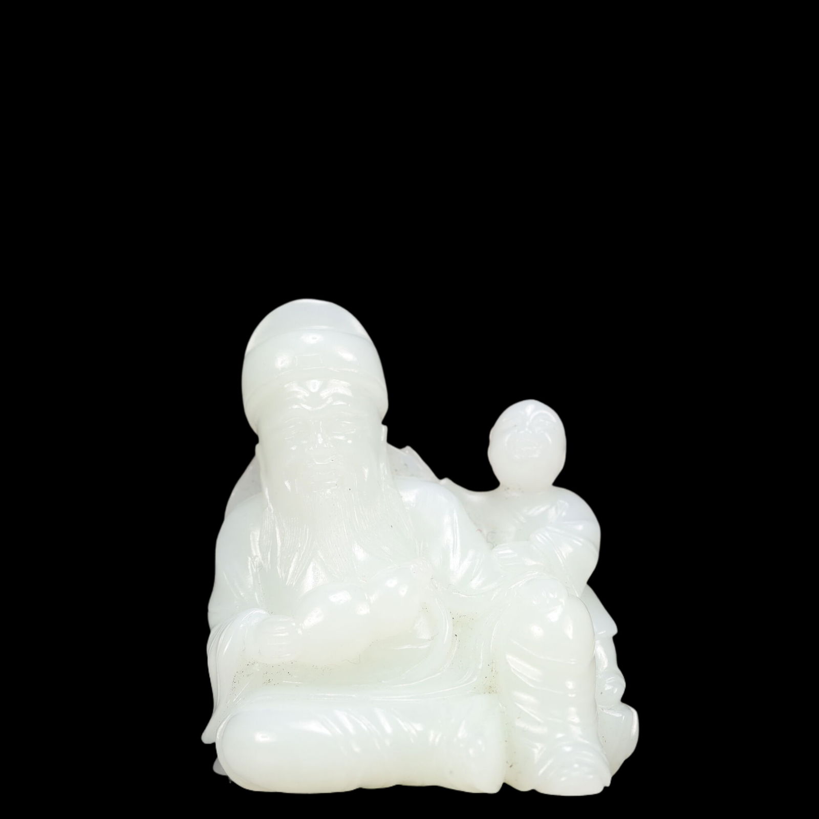 An Exquisite White Jade Character Ornament (1 of 5)
