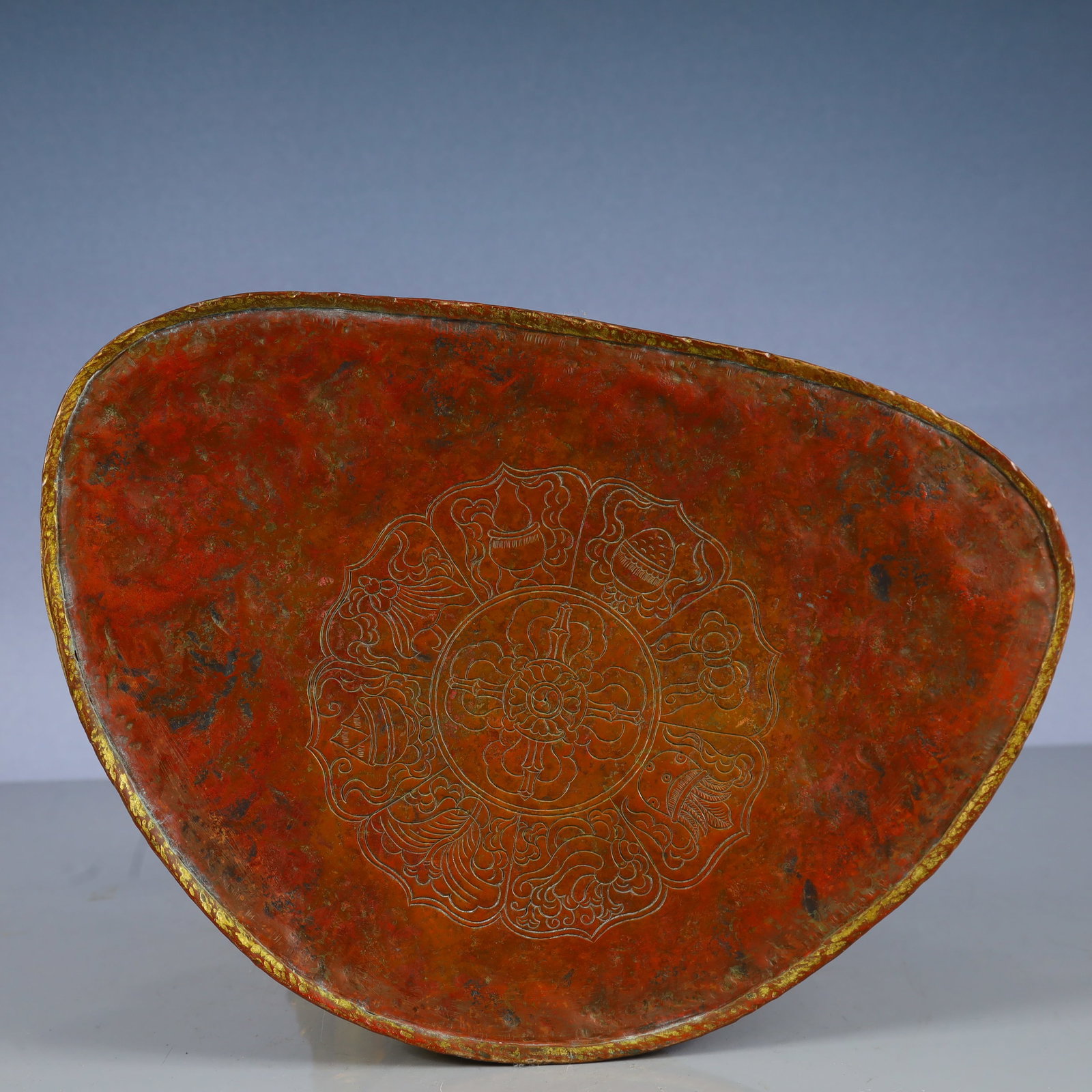 A Solemn Gilt Bronze Buddha Statue,Inlaid Gems - 11