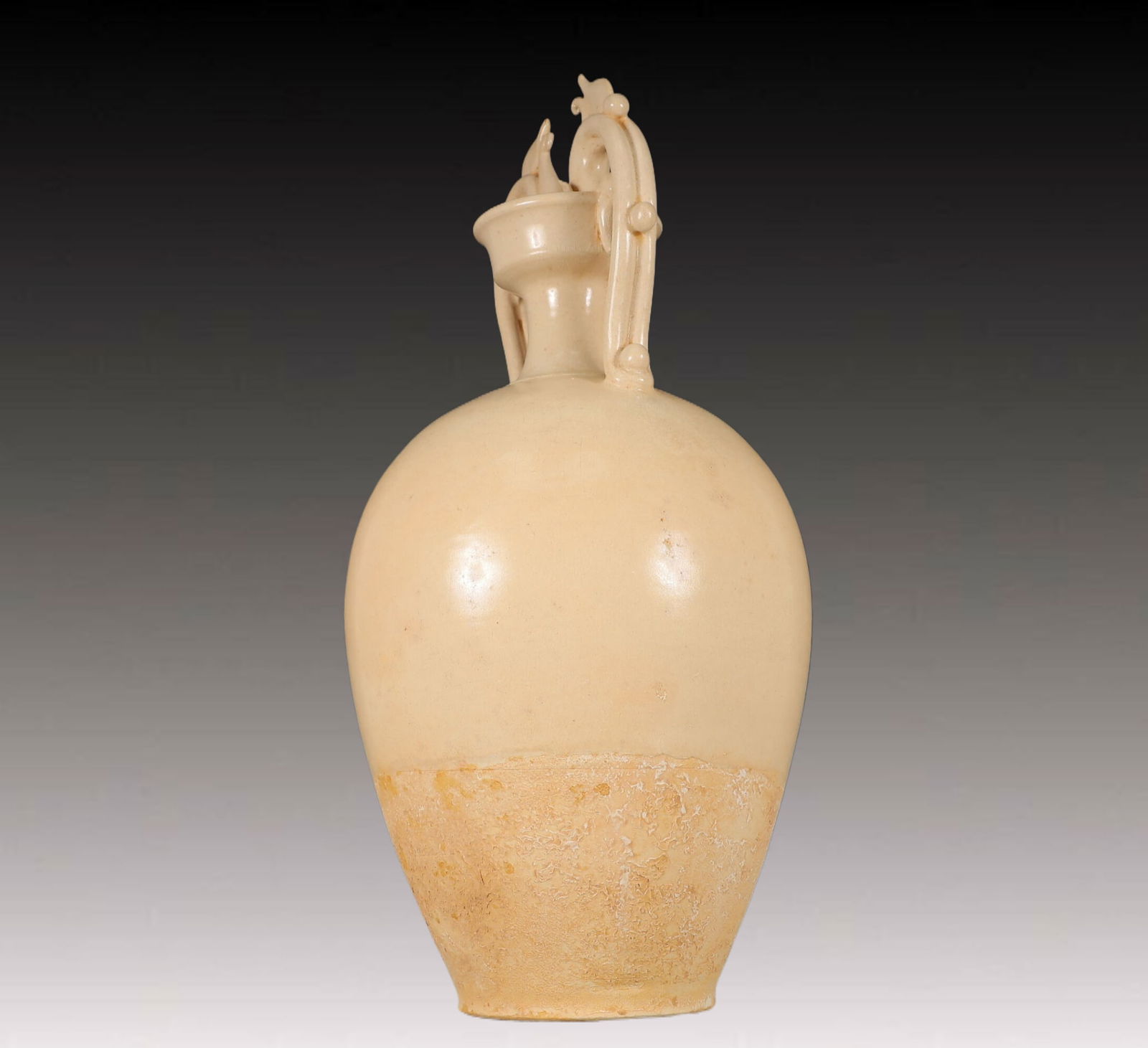 A Huge White Glazed Double-Ears Vase - 5
